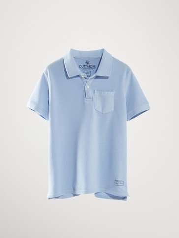 SHORT SLEEVE COTTON POLO SHIRT WITH POCKET
