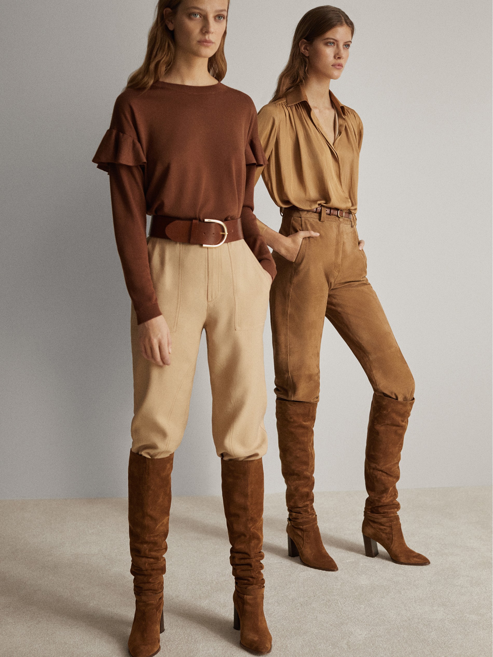 massimo dutti over the knee boots