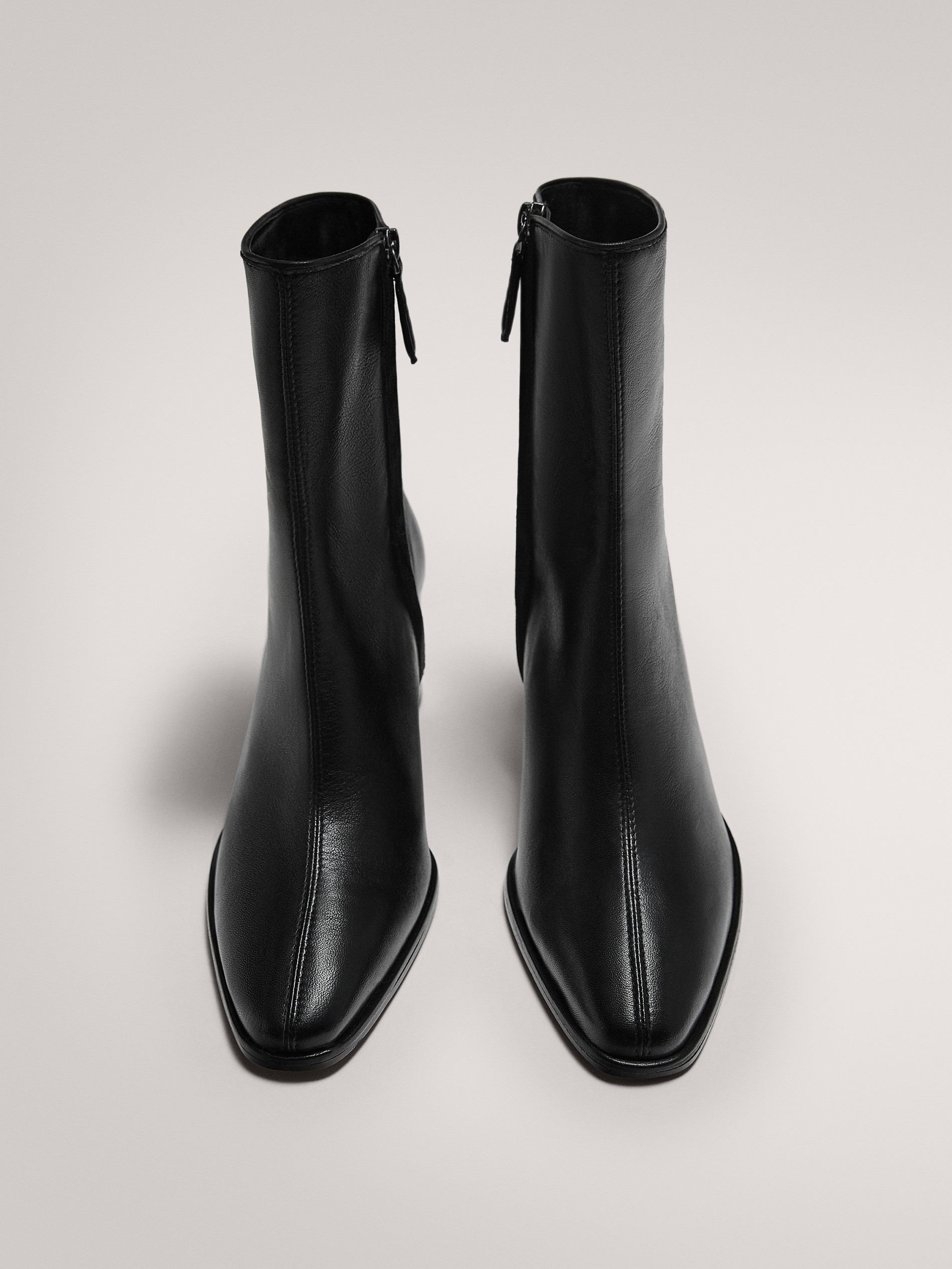 massimo dutti black ankle boots