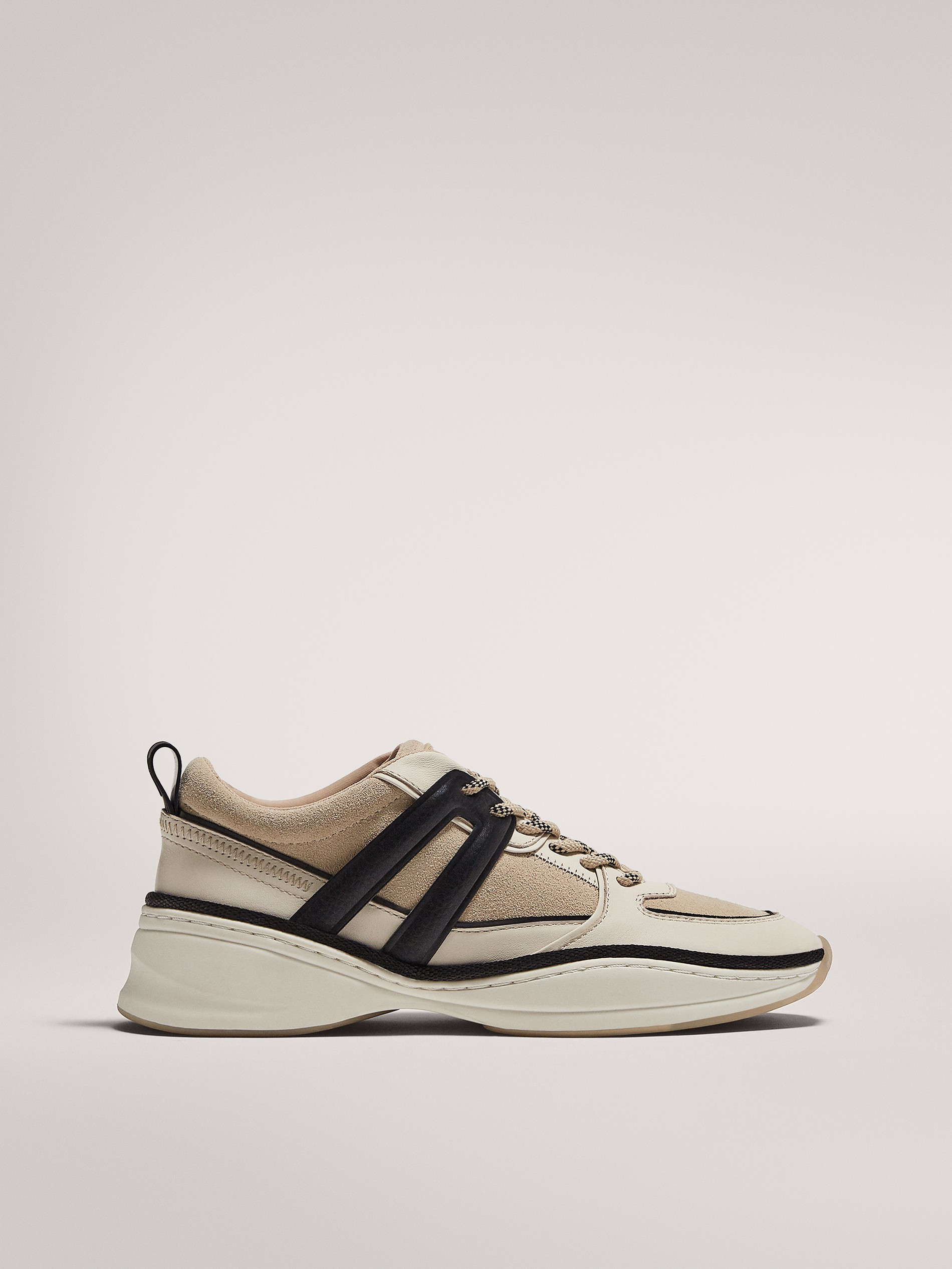 TRAINERS WITH BLACK WELT PIECES - Women - Massimo Dutti