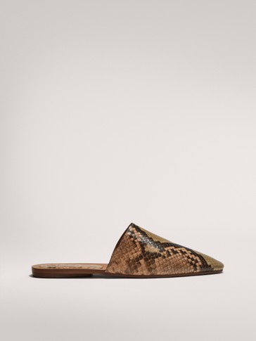 massimo dutti animal print loafers