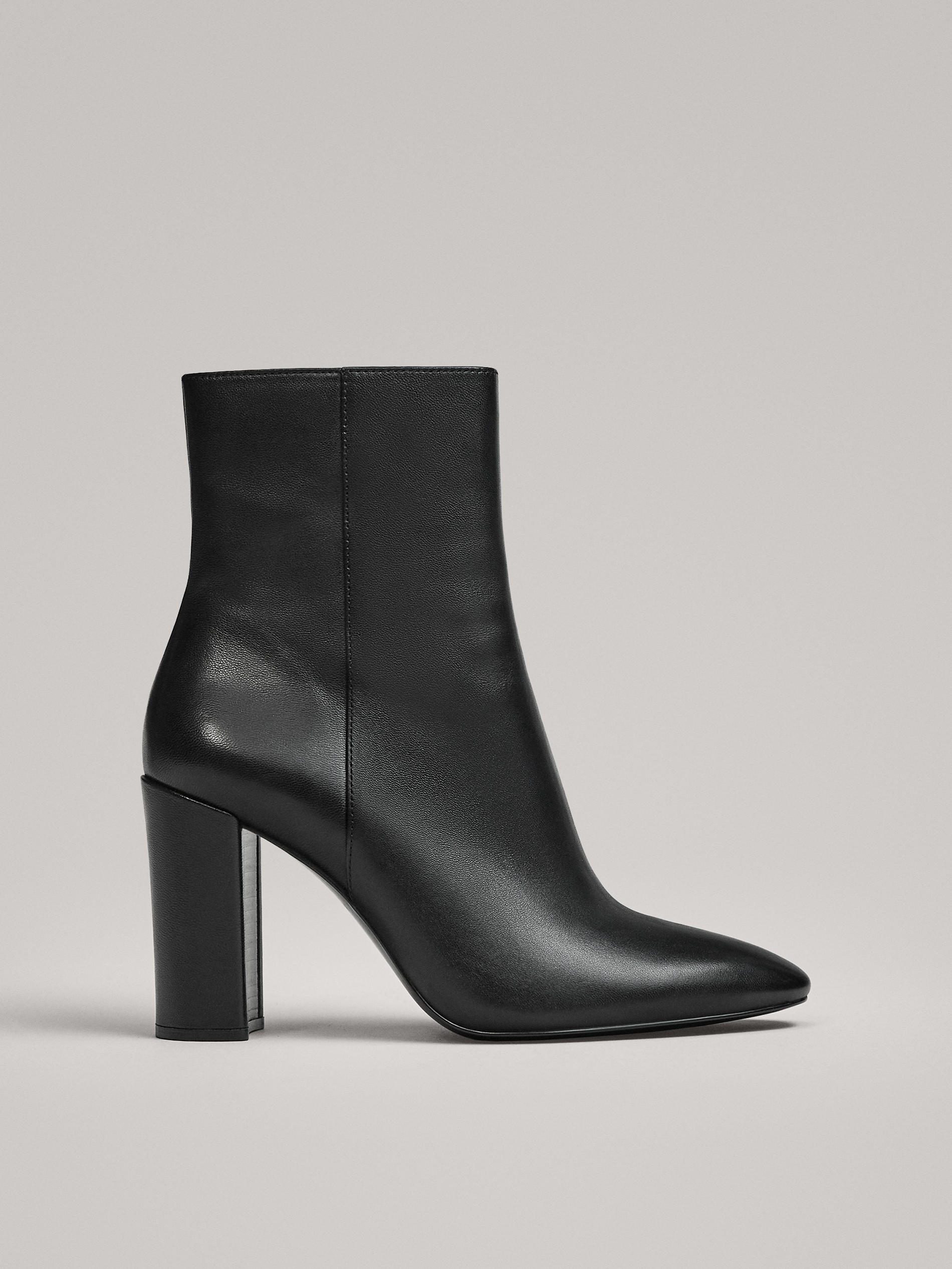womens black heeled ankle boots