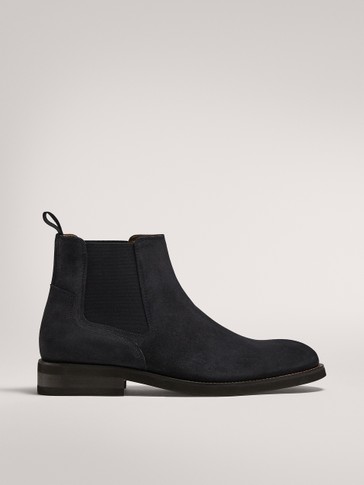 grey stretch ankle boots
