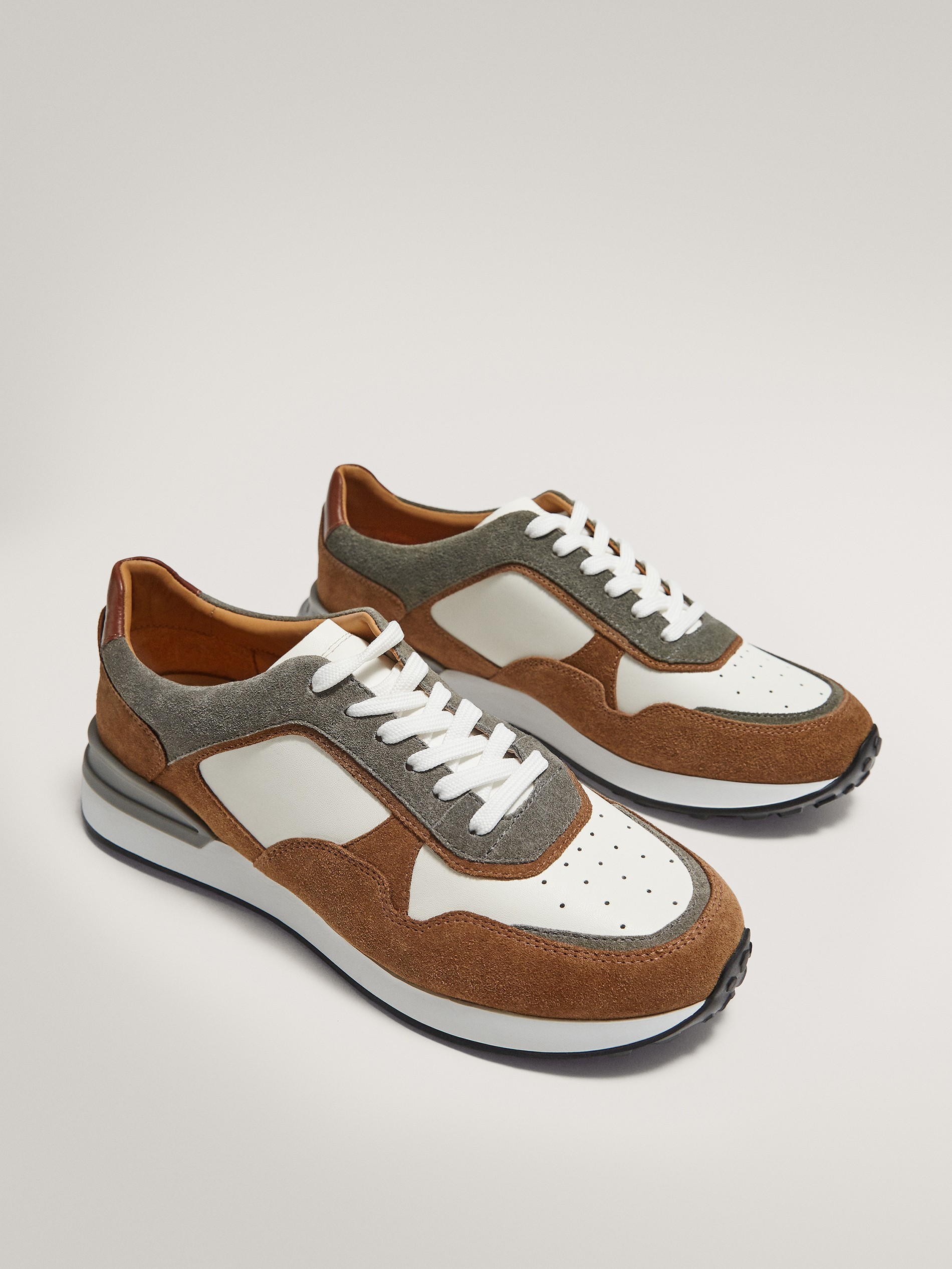 tan leather trainers mens