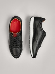 BLACK LEATHER CNY TRAINERS