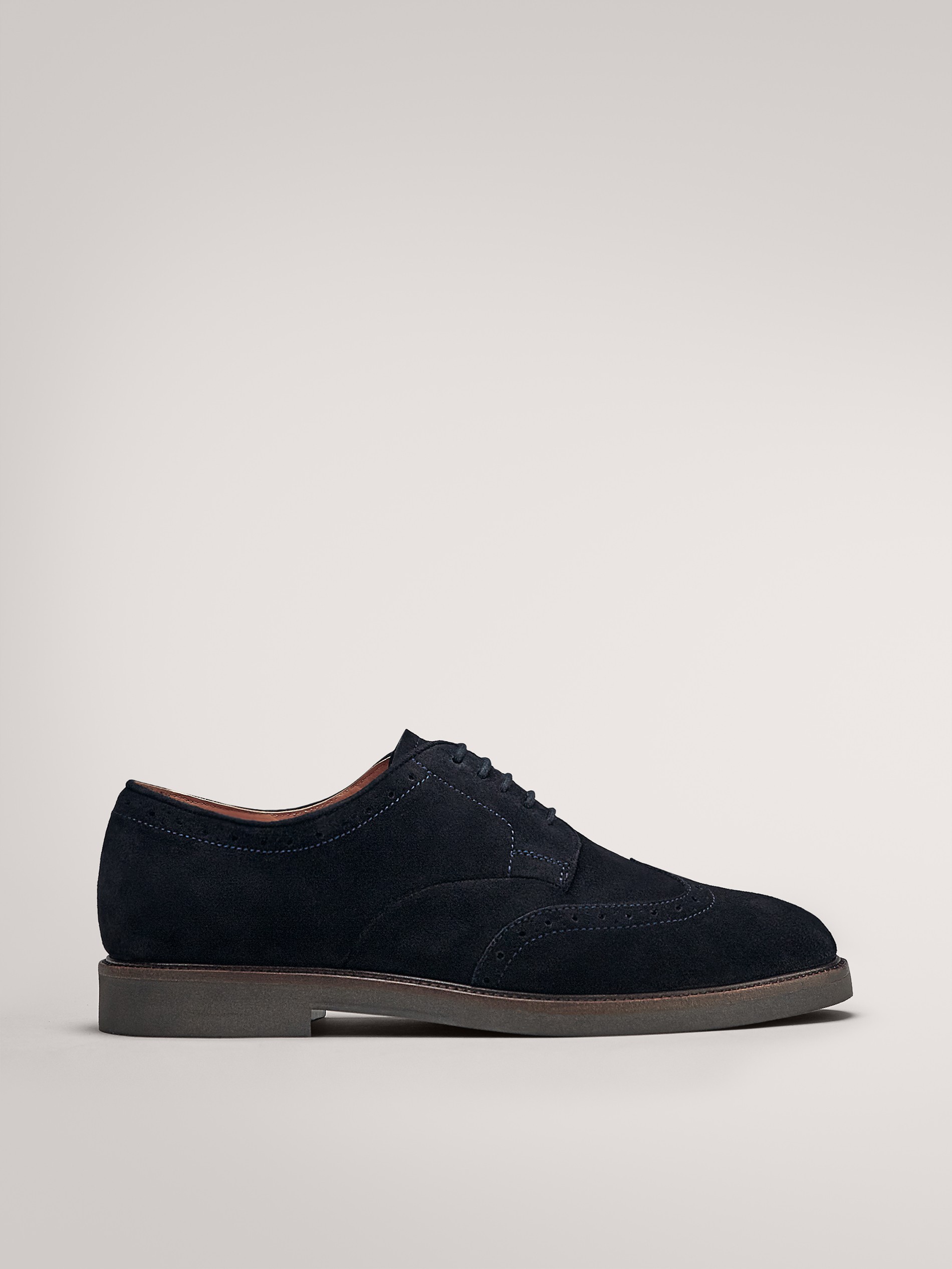 BLUE SPLIT SUEDE SHOES - null - Massimo 