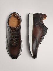 BRUSHED BROWN TRAINERS