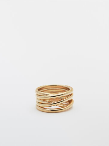 Gold-plated triple ring