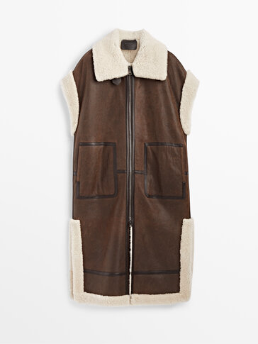 Long mouton leather waistcoat Limited Edition