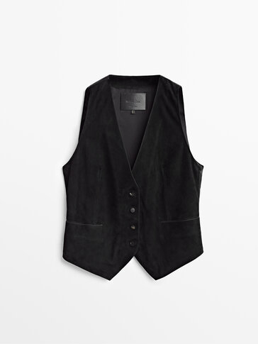 Black suede waistcoat Limited Edition