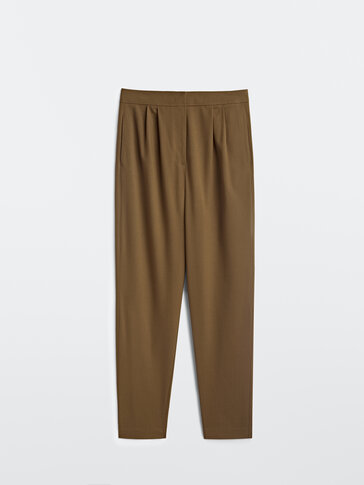 High waist trousers with darts