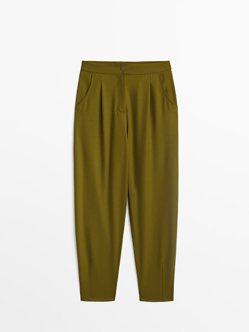 Slouchy wool trousers