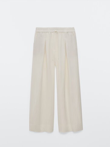 Culottes with elastic waistband