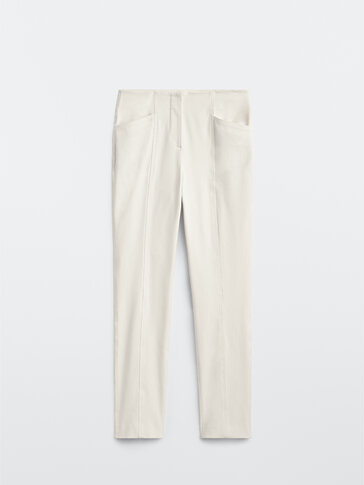 Stretch trousers with pockets