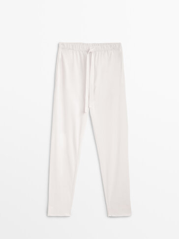 Удлиненные пижамные брюки из хлопка