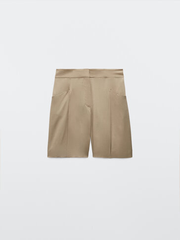 Cupro Bermuda shorts