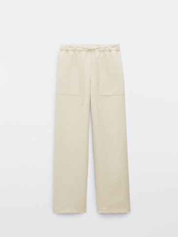 Flowing palazzo trousers - null 