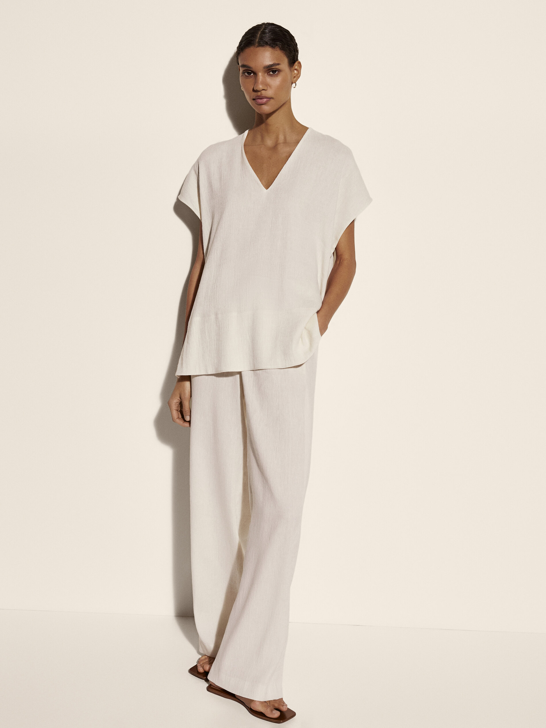 zara limited edition flowing trousers