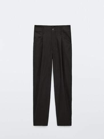 Technical trousers with darts