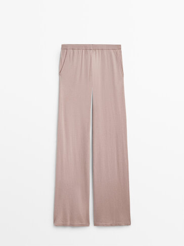 uniqlo jersey flare pants