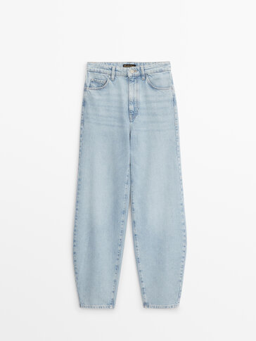 Slouchy jeans met hoge taille