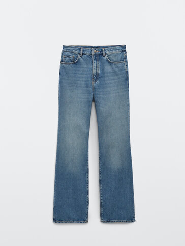 Rechte jeans met hoge taille relaxed fit