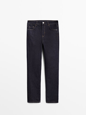 Mid-waist slim-cropped-fit jeans