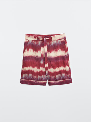 Tie-dye Bermuda shorts