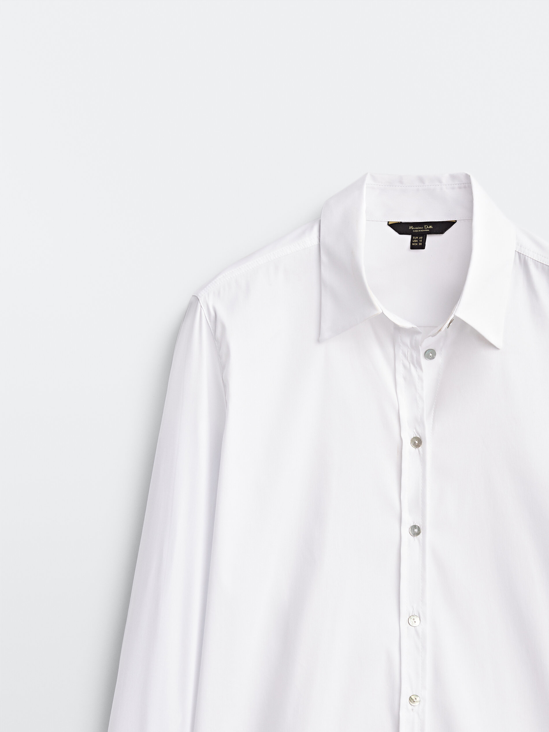 black button up with white collar