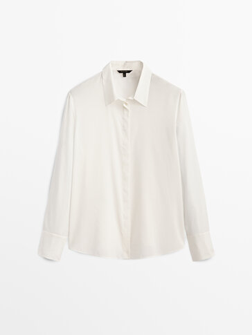 Silk plain shirt