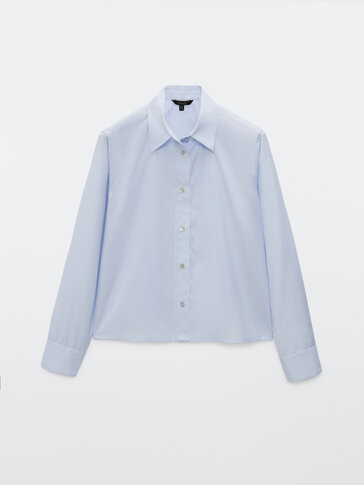 Fashion Blouses Shirt-Blouses Massimo Dutti Shirt Blouse white-black spot pattern casual look 