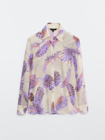 Cotton and silk printed shirt
