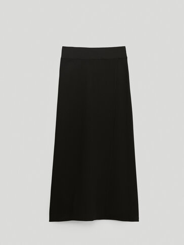 Black wrap skirt
