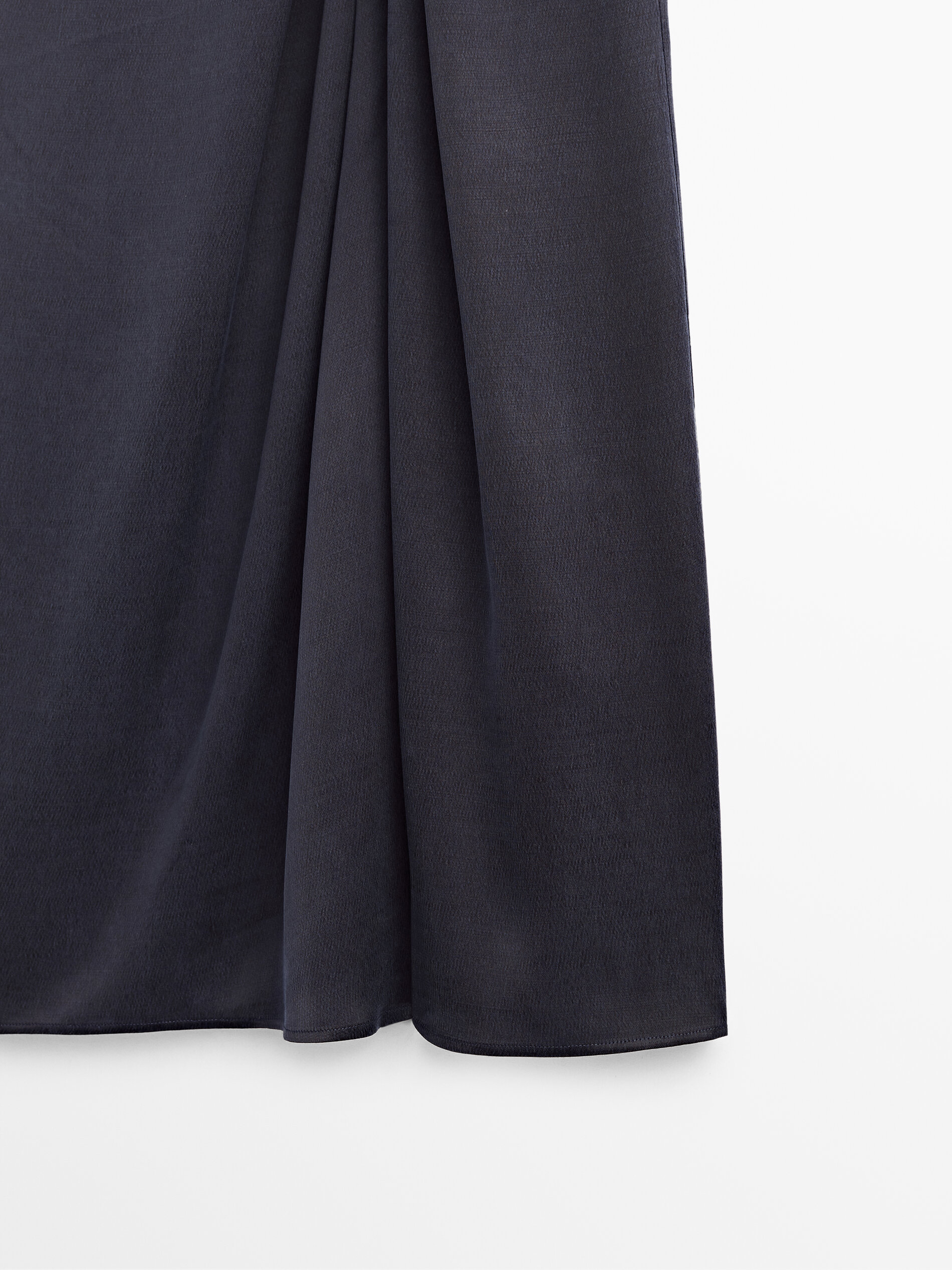 Massimo Dutti - Cupro skirt with knot detail