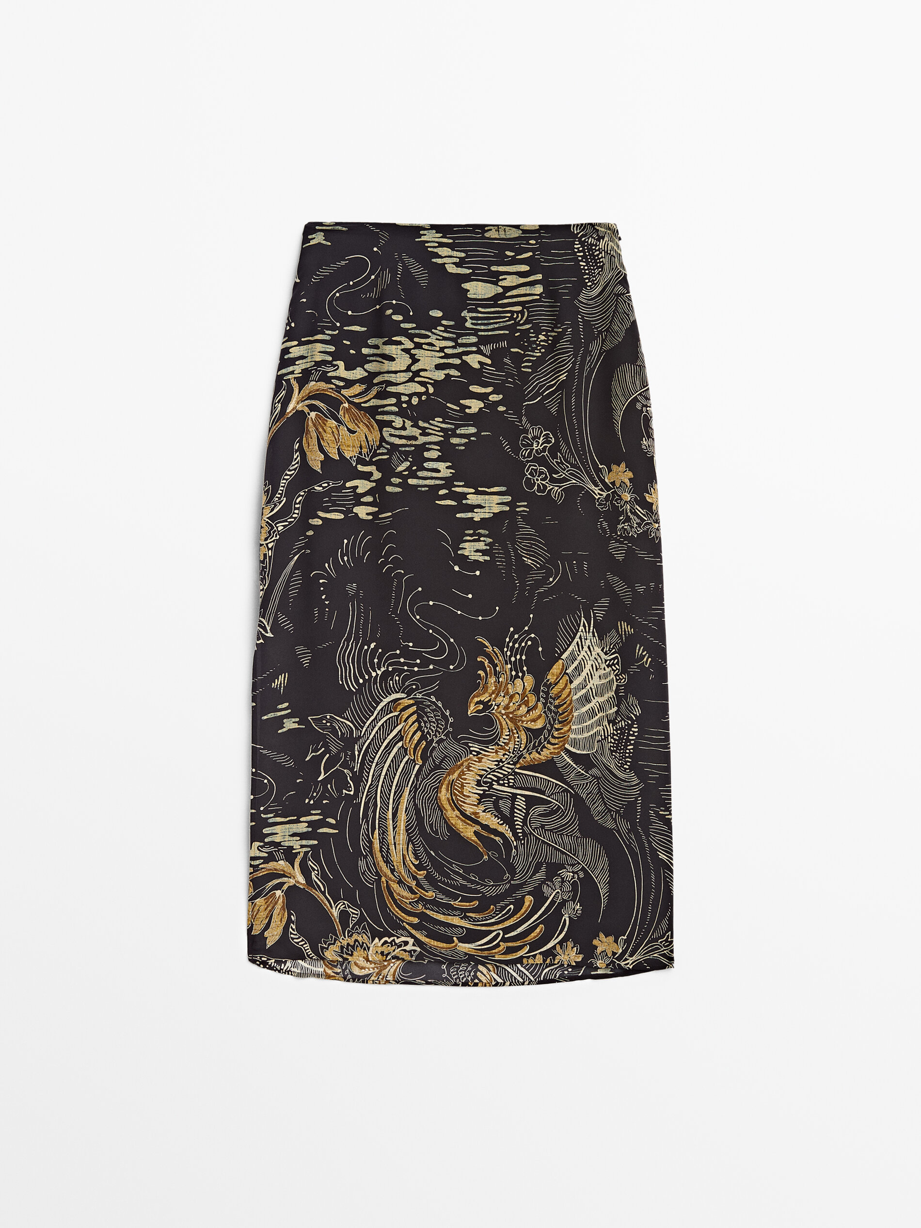 Printed skirt with knot - 