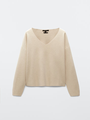 Pull cropped en maille