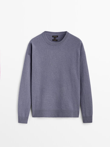 Wool/cashmere crew neck sweater