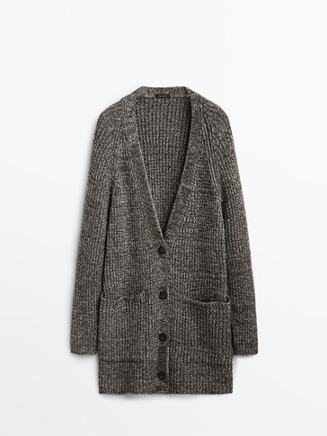 Purl knit coat