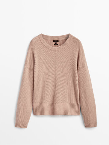 Purl knit sweater