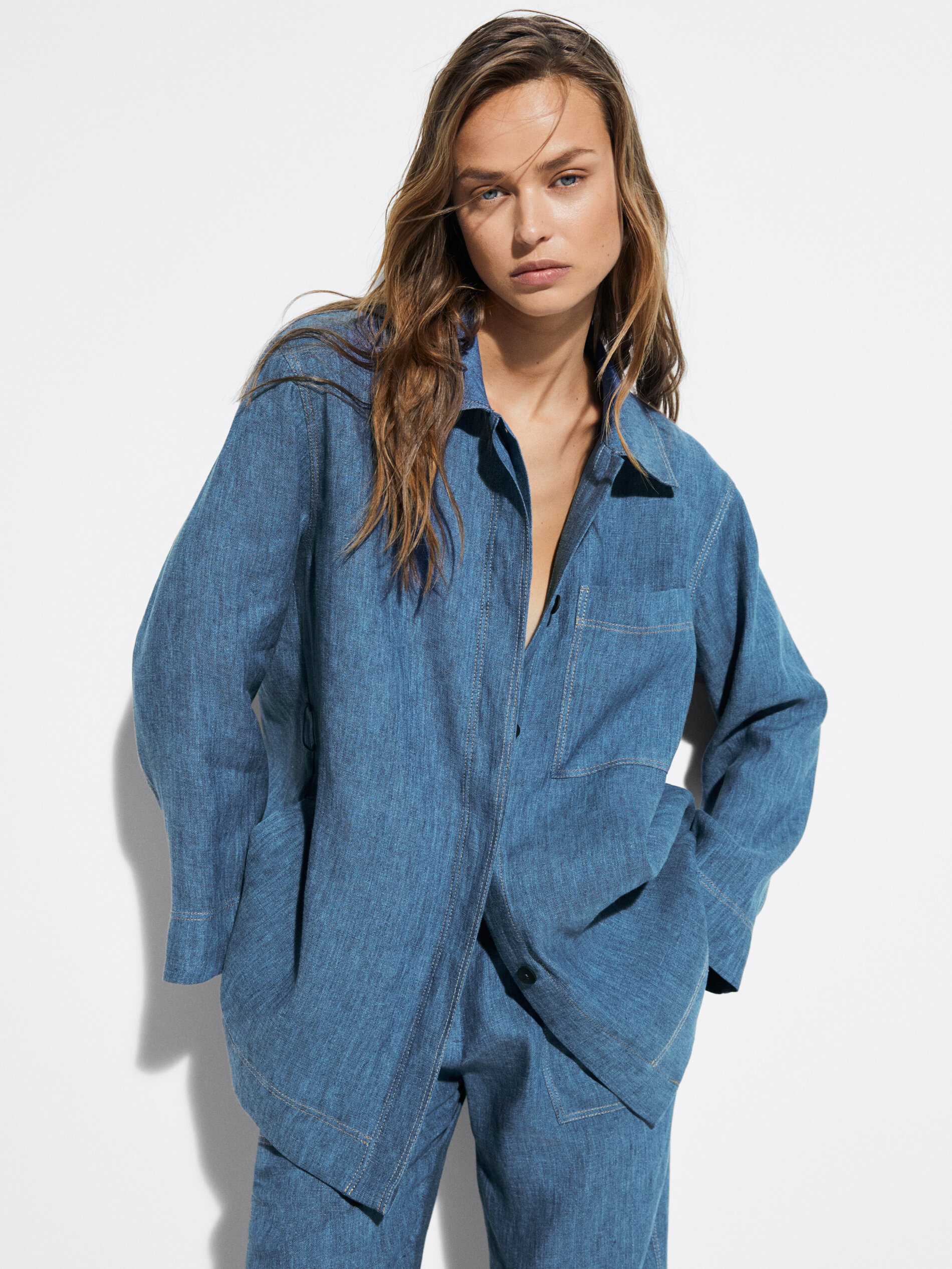 Massimo dutti denim shirt Clearance