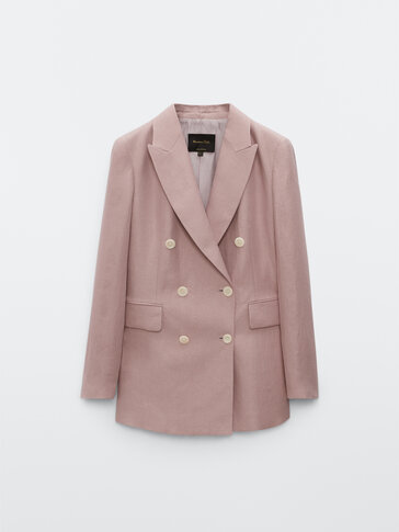 massimo dutti pink coat