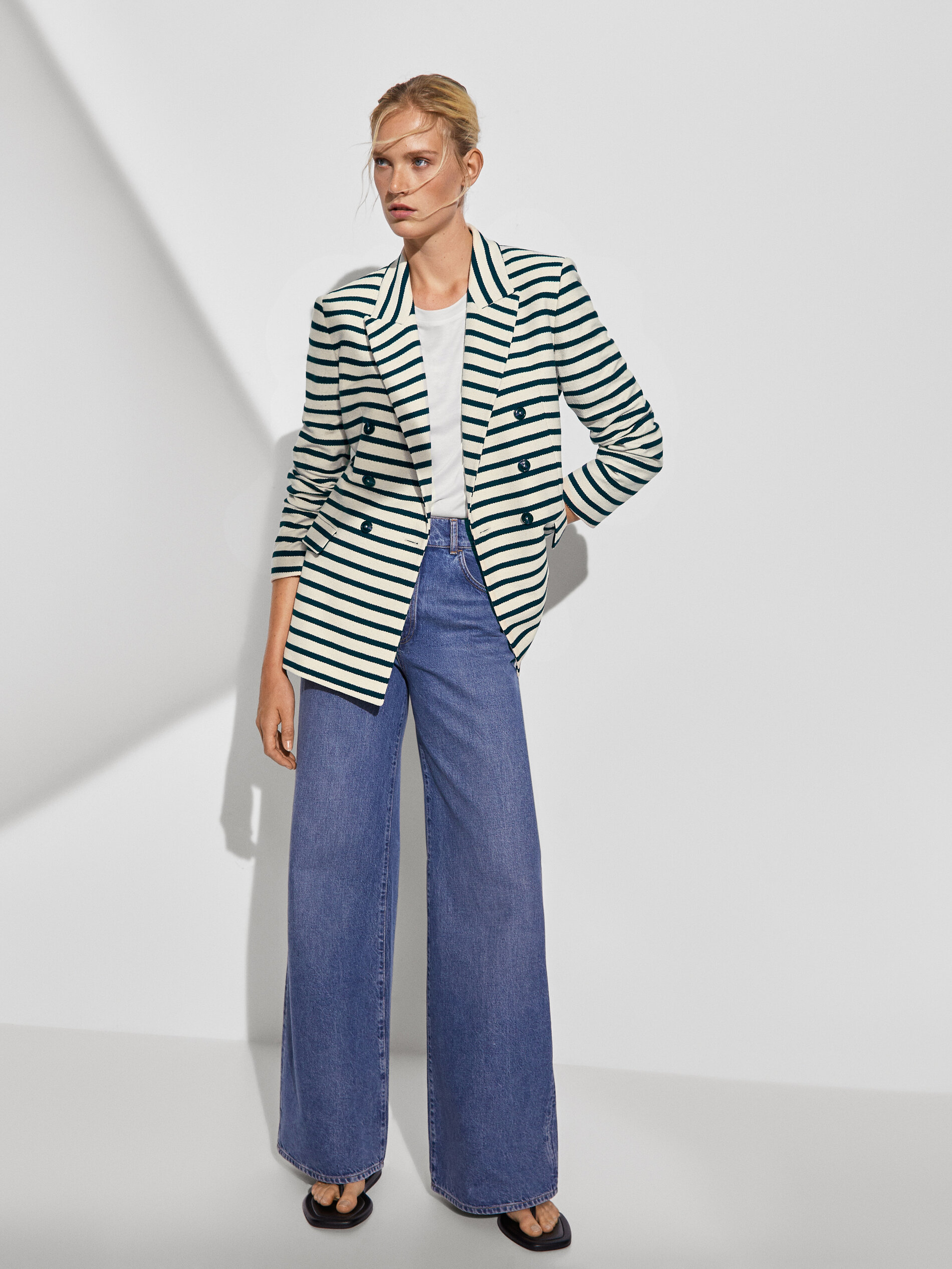 striped blazer womens