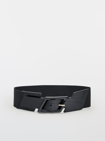 Belt with diamond buckle