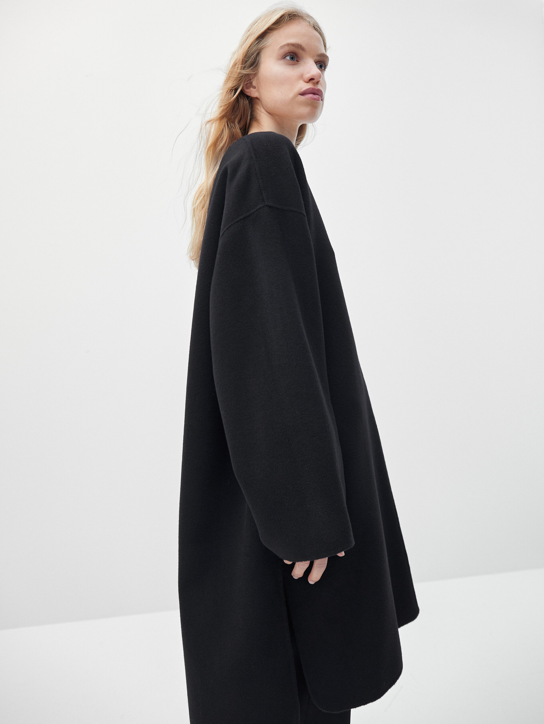 massimo dutti trench coat blue