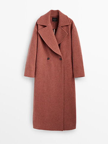 massimo dutti red coat