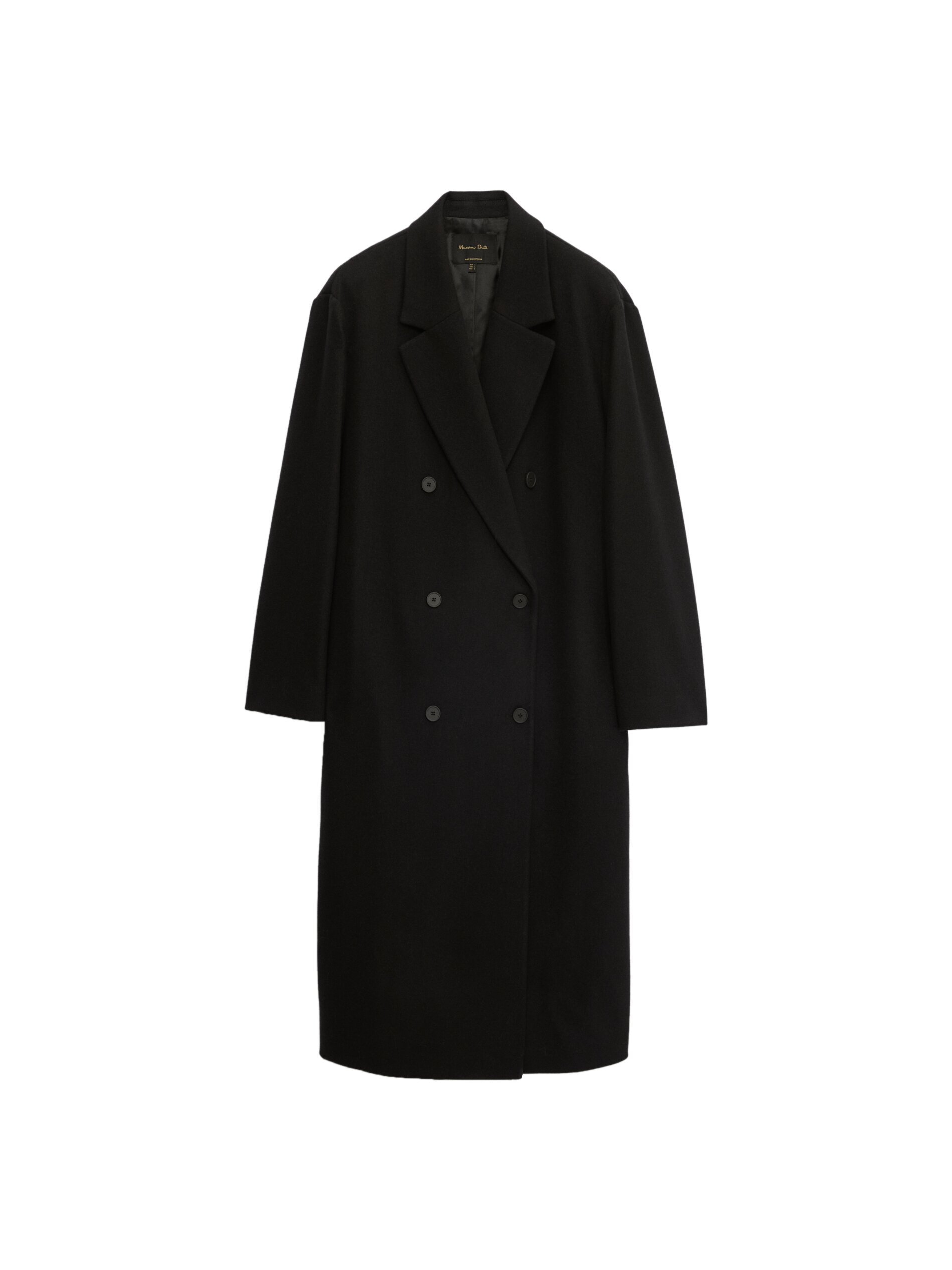 black white wool coat