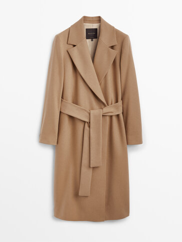 massimo dutti cream coat