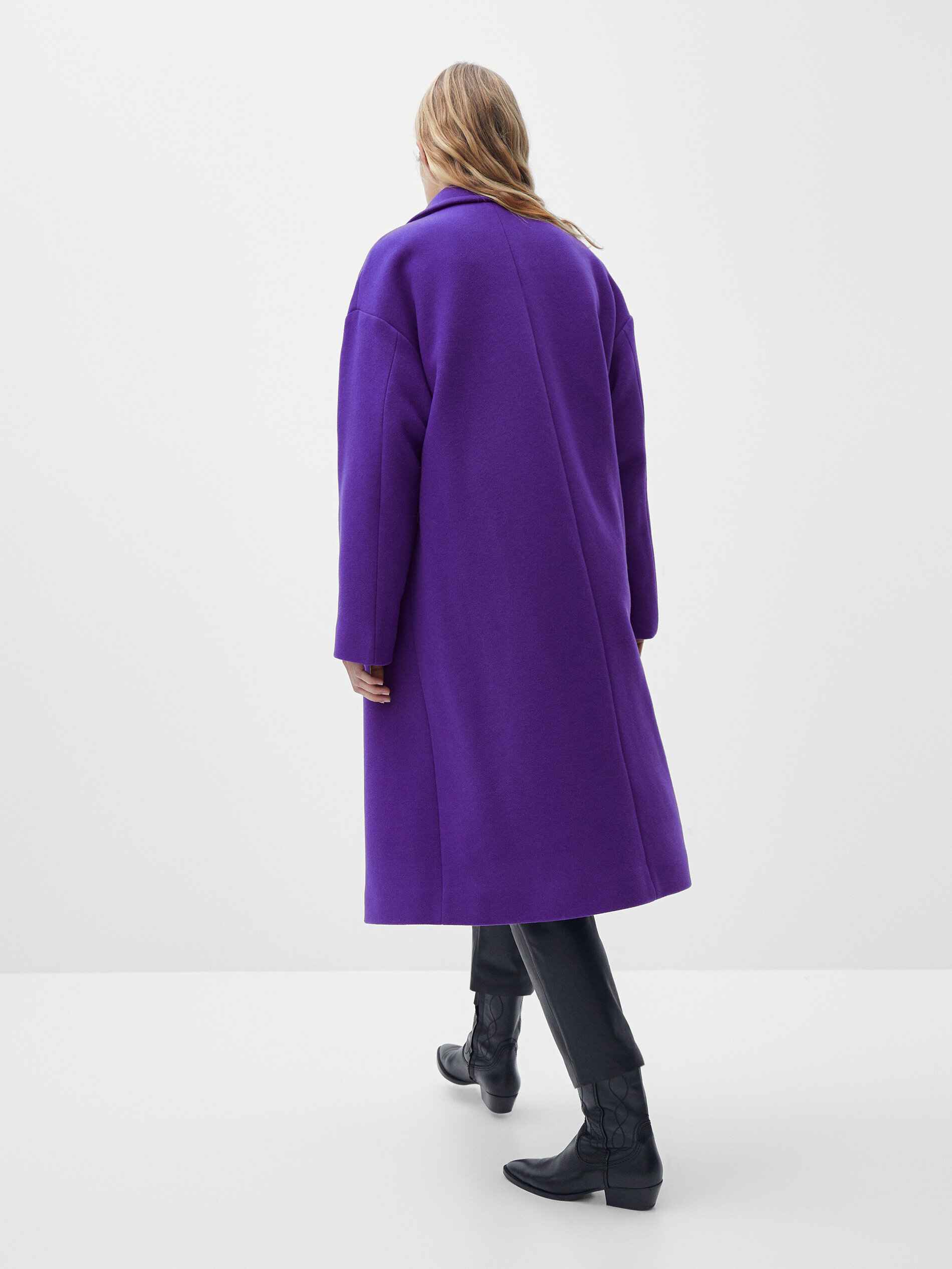 massimo dutti manteau violet