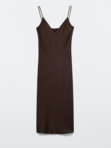 Long strappy camisole dress