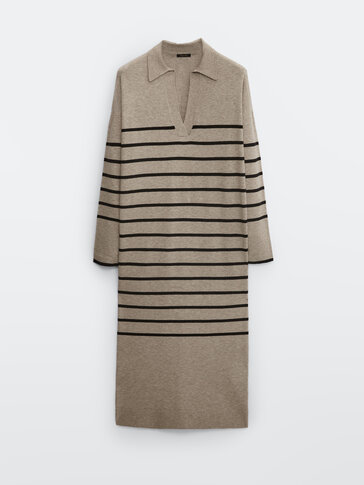 Knit striped dress